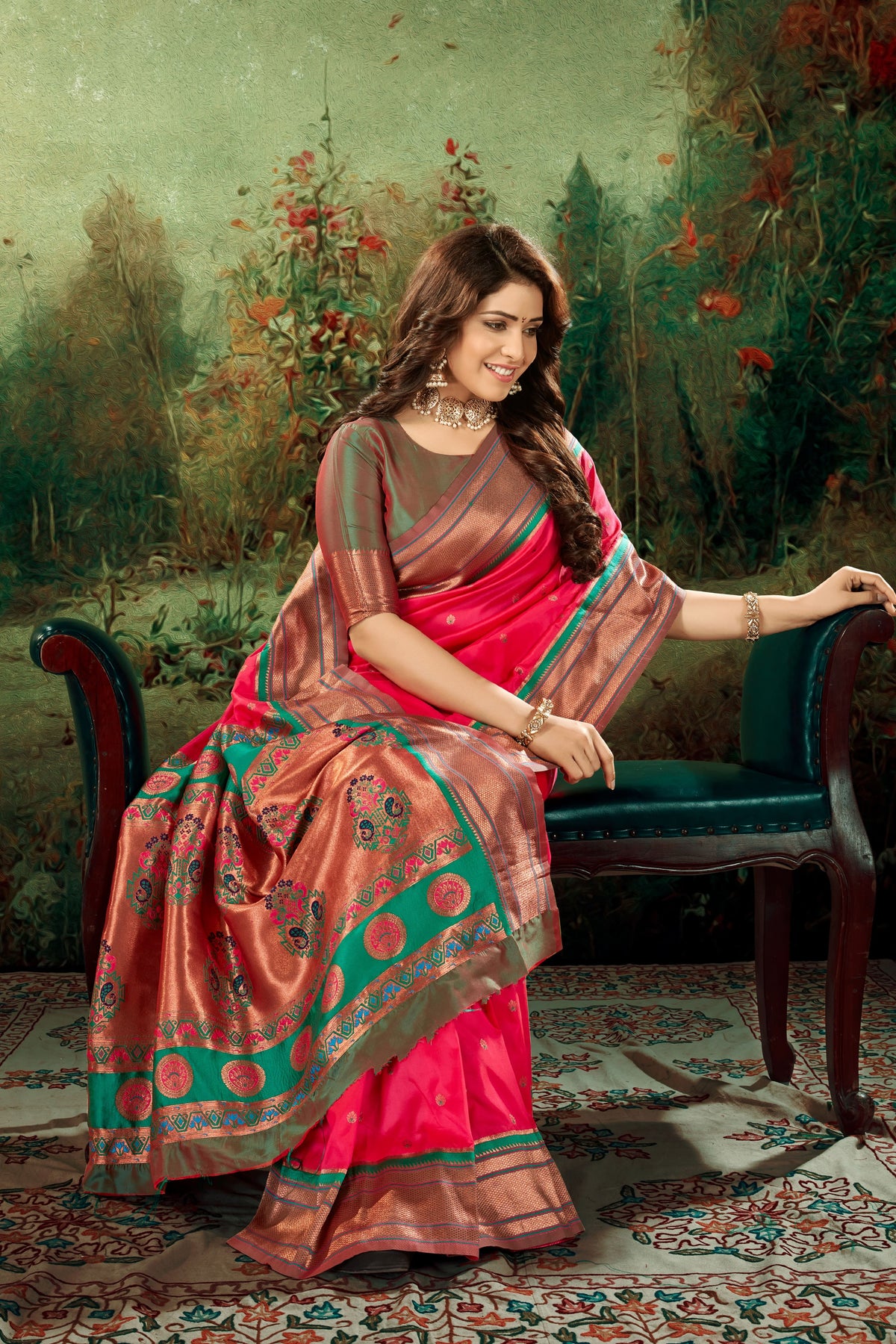 Pure Silk Peshwai Paithani Sarees at Rs 4300 | पठानी साड़ी in Nashik | ID:  23559487697